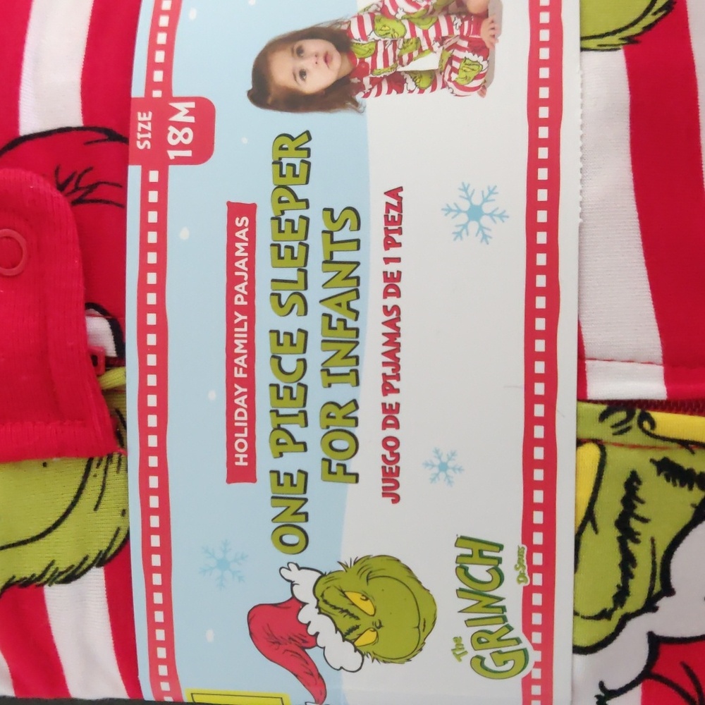FINAL SALE🔥 🆕 infants Grinch pajamas - Picture 3 of 6